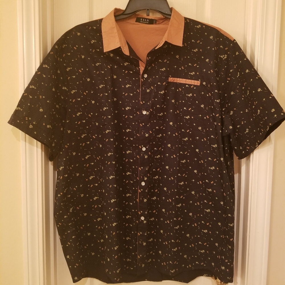 SSLR Men's Collection | Navy Button Down Shirt